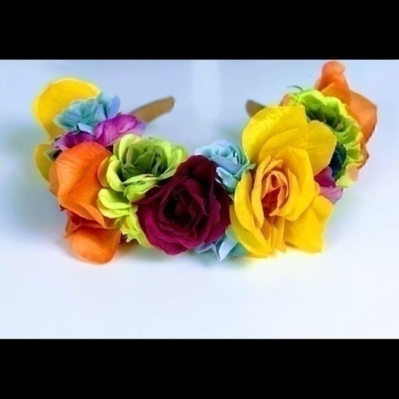 Stunning Handmade Colorful Flower Crown